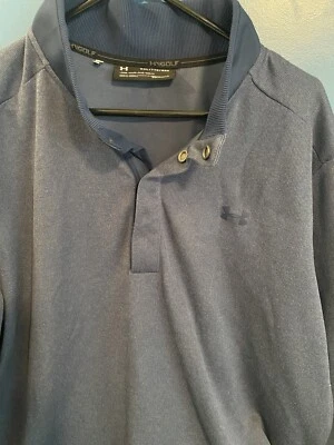 Polo de golf Under Armour Cold Gear holgado manga larga 2XL azul para hombre Foto 1 de 4