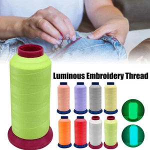 1000Yard Luminous Sewing Line Needlework Embroidery Thread Glow In The Dark Yarn - Picture 1 of 36