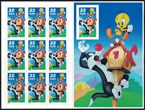 10 SELLOS DE PÁJAROS DE SILVESTRE Y PIOLÍN de colección de dibujos animados de Looney Tunes - Imagen 1 de 2