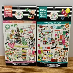 Me And My Big Ideas The Happy Planner Watercolor And Seasonal Sticker Books Lot - Picture 1 of 10