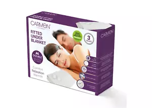 Carmen Dual Control Double Electric Blanket Cozy Warm Dual Temperature New	 - Picture 1 of 3
