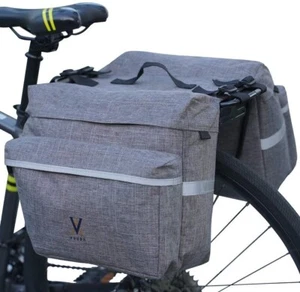 Bicycle Saddle Bags 26L Pannier Reflective Trim Water Resistant - Picture 1 of 6