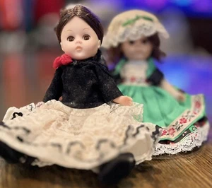 Lot of Two Vintage 1970's Ginny Vinyl Dolls Far Away Lands 8" - Picture 1 of 6