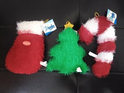 Griggles Frizzle Christmas Toys For Dogs 7" Tall 3 Pack In Stock In USA Cats Toy - Image 1 of 4