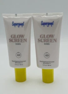 SUPERGOOP Glow Screen SPF 40 (DAWN)1.7 Oz -exp-10/2026 Sealed (2pcs) - Picture 1 of 3