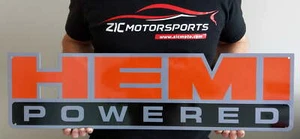 HEMI Powered - Heavy Duty Garage Man Cave Metal Sign 28" X 7.5" - Picture 1 of 7