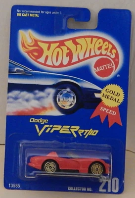Dodge Viper RT/10 Hot Wheels 1994-210 paquete protector de metal dorado tarjeta azul Foto 1 de 4