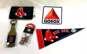 Boston Red Sox Fan Pack Bottle Opener Magnet Wallet Keychain Sticker Pennant Lot - Picture 1 of 1