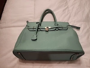 Unbranded Mint Faux Leather Bag With Shoulder Strap. - Picture 1 of 13
