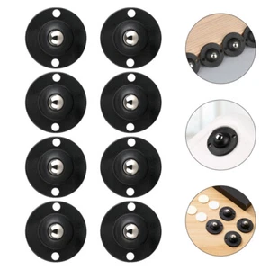 8 Pcs Universal Pulley Mini Swivel Wheels Self Adhesive Plastic Caster - Picture 1 of 10