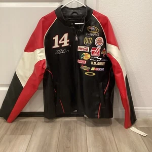 NASCAR Tony Stewart #14 Office Depot Faux Leather Jacket X-LARGE - NWT - Picture 1 of 15