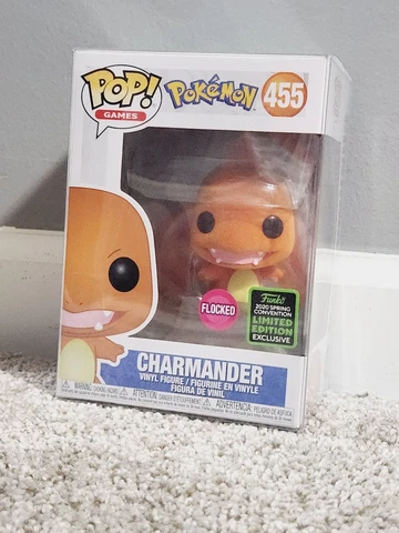 Funko Pop Spring Convention 2020 Pokemon : Flocked Charmander #455 w/ Protector! Cover
