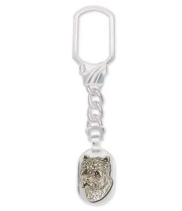 Westie Key Ring Jewelry Sterling Silver Handmade West Highland White Terrier Key - Picture 1 of 1