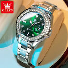Montre à quartz OLEVS sertie de diamants cadran rond mode imperméable montre-bracelet pour femme