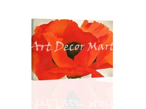 Red Poppy-O'Keeffe - CANVAS OR PRINT WALL ART - Picture 1 of 2