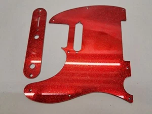Lefty Red Glitter Pickguard + Cover set for Fender Tele Telecaster - Picture 1 of 19