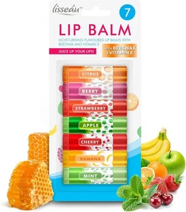 SOL 7pk Lip Balm Set Flavoured Moisturiser for Lips with Beeswax & Vitamin E... - Picture 1 of 9