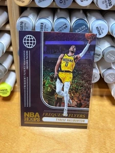 2024 Panini NBA Hoops - Tyrese Haliburton - Frequent Fliers - #7 Purple - Pacers - Bild 1 von 2