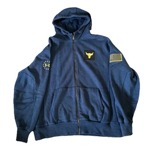 Under Armour Sweatshirt Herren Gr. L blau FreedomXProject Rock Zip Hoodie - Bild 1 von 8