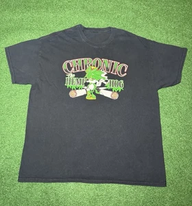 90s Chronic the Hemp Dog Vintage T-Shirt Funny Weed Parody Sonic Igel Kiffer - Bild 1 von 6