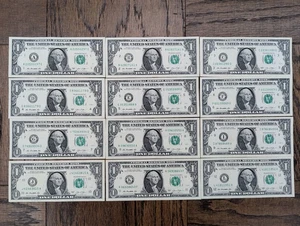 (12) 2013 $1 One Dollar All 12 Districts Set A-L Federal Reserve Bank Crisp Note - Picture 1 of 2