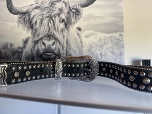 Vintage Nocona Belt Co Nietengürtel Western Edelsteine XL - Bild 1 von 6