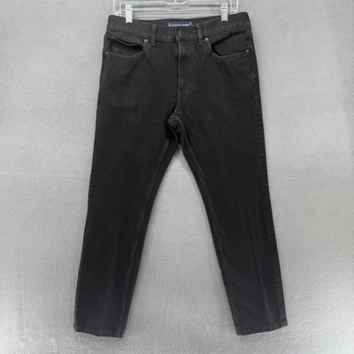Pantalones de mezclilla Everlane Uniform para hombre 32x30 negros ajustados elásticos lavado oscuro Foto 1 de 4