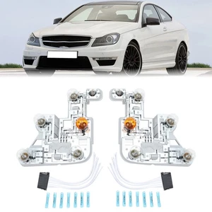 Rear Left+Right Tail Lamp Bulb Holder with Bulbs For Mercedes W204 C-Class 07-10 - Picture 1 of 12