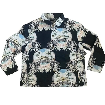 Rebel Vengeance Tapiz Camisa Chaqueta Talla M NO DUCOR DUCO Chamarra Estampado Querubín Foto 1 de 4