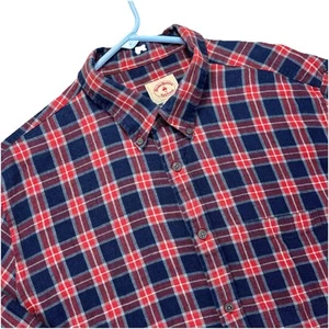 Brooks Brothers rotes Fleece Flanell Hemd Herren XXL Langarm Tartan kariert weich - Bild 1 von 12