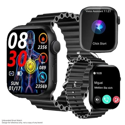 Smart Watch Bluetooth Heart Rate Blood Oxygen/Pressure Monitor Fitness Tracker - Image 1 of 4