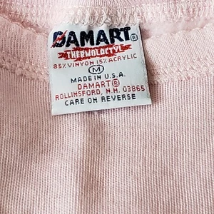 Rare Vintage DAMART Thermawear Long Sleeve Shirt Light Pink Ladies Medium M WARM - Picture 1 of 7