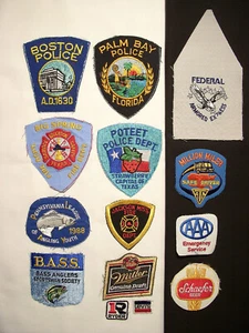 ⭐️Vintage Konvolut 14 PATCHES Polizei Feuerwehr Angeln Souvenir bestickt NEU⭐️ - Bild 1 von 5