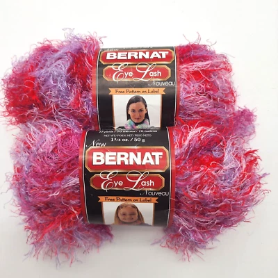 (2) Bernat Eye Lash Nouveau Funky Bulky  77 yds. Turkey never used - Image 1 of 4