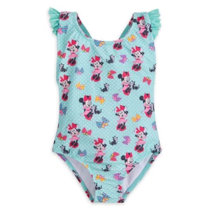 NWT Disney Store Minnie Mouse and Figaro Swimsuit Girls UPF 50+ 2,3,4,5/6,7/8 - Picture 1 of 3