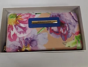NEW Floral Print Saffiano Texture wallet zip around Braccialini  G9/2 - Picture 1 of 3