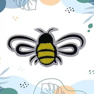 Hummel Aufnäher bestickt Bügelbild Applikation Insekt Tier Abzeichen Honigbiene - Bild 1 von 16