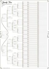 Family Tree Chart; Compact 8 Generation Pedigree Chart 120g Paper (Plain, Folde