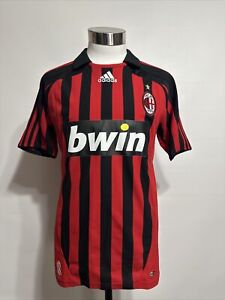 Sz S adult Milan football jersey Adidas Bwin 2007/2008 home shirt 