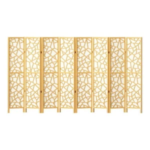 Artiss 8 Panel Room Divider Screen 325x170cm Clover Natural - Picture 1 of 8