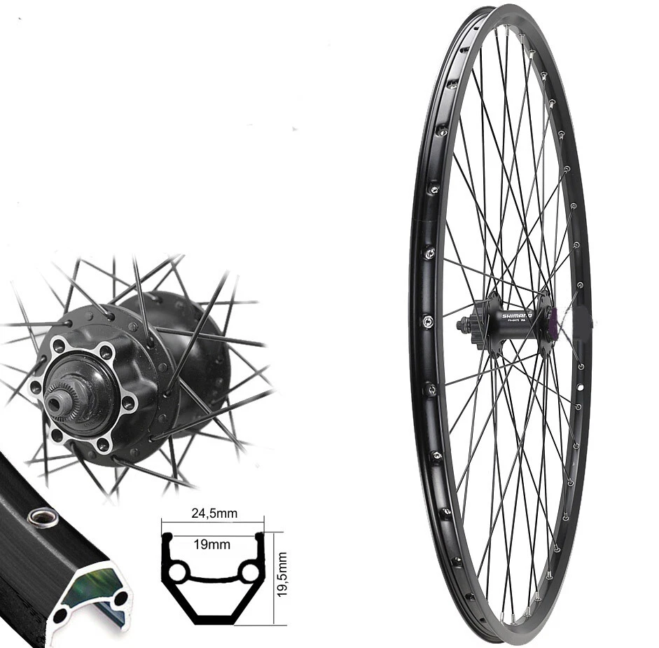 Vorderrad 28" MTB Disc Shimano Deore HB-M525 Scheibenbremse 6 Loch schwarz M525 - Bild 1 von 1