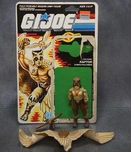 G.I. Joe ARAH Vintage Raptor mit kompletter Backing Card F C 1987 - Bild 1 von 19