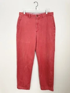 Johnston & Murphy Mens Chino Pants Size 34W 34L Pink Flat Front Pockets Straight - Picture 1 of 7
