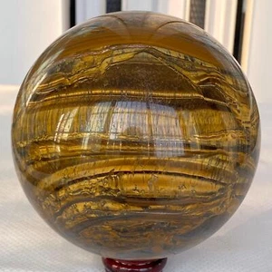 Natural Tiger Eye stone ball quartz crystal ball Reiki healing 2460G - Picture 1 of 12