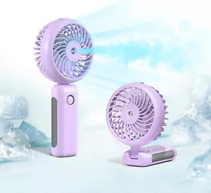 Misting Fan Portable Hand Held Fan 90 Adjustable Desk Fan 4000mAh USB - Picture 1 of 5