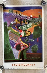 David Hockney- Nichols Canyon-Original Exhibition Museum Poster 1988-RARE - Picture 1 of 4