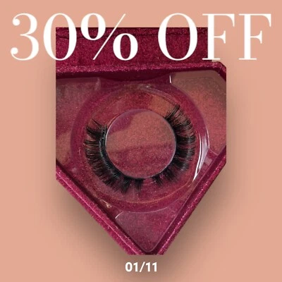 Paquete de 2 pestañas postizas rizadas rusas DD esponjosas aspecto dramático 0,66 X 0,43 pulgadas Foto 1 de 4