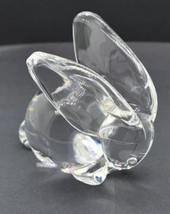 Steuben Art Glass Crystal 4" Bunny Figurine Paperweight Signed - Picture 1 of 5