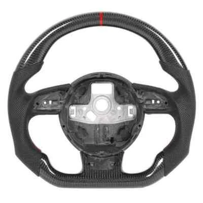 Volante deportivo de fibra de carbono real para Audi S3 S4 S5 RS3 RS4 RS5 2012-2016 Foto 1 de 4