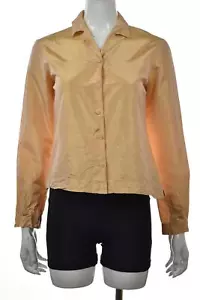 Top de mujer Biella Collezioni Trillion, talla 42 8, naranja, seda con botones - Imagen 1 de 4